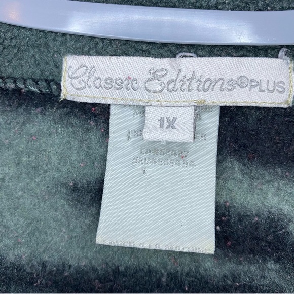 Vintage 90s Horse / Nature Print  Zip Up Fleece Shacket - Picture 12 of 14